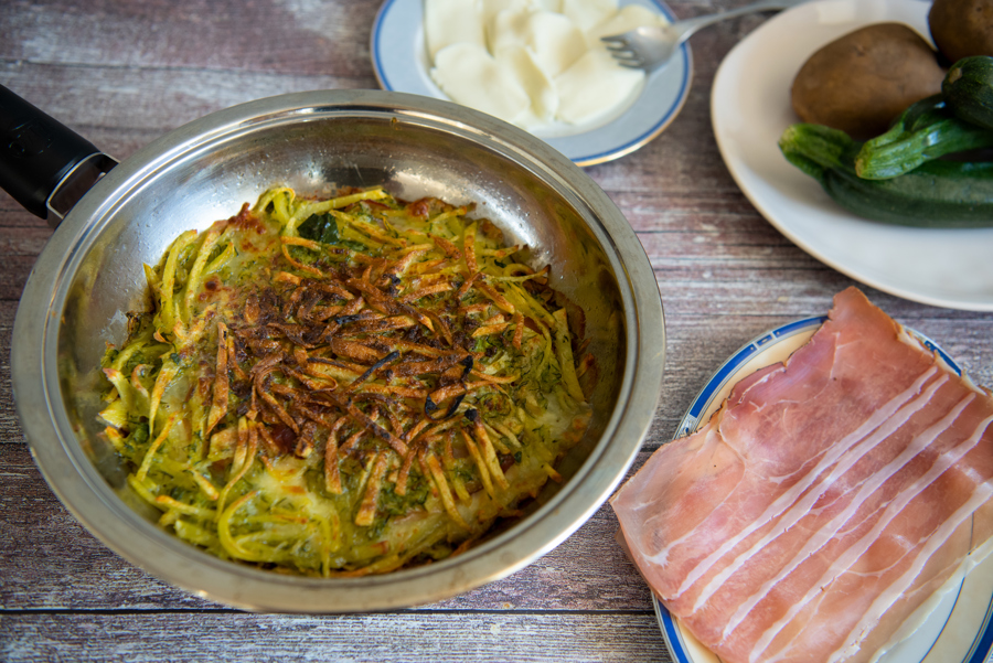 Rosti di patate e zucchine