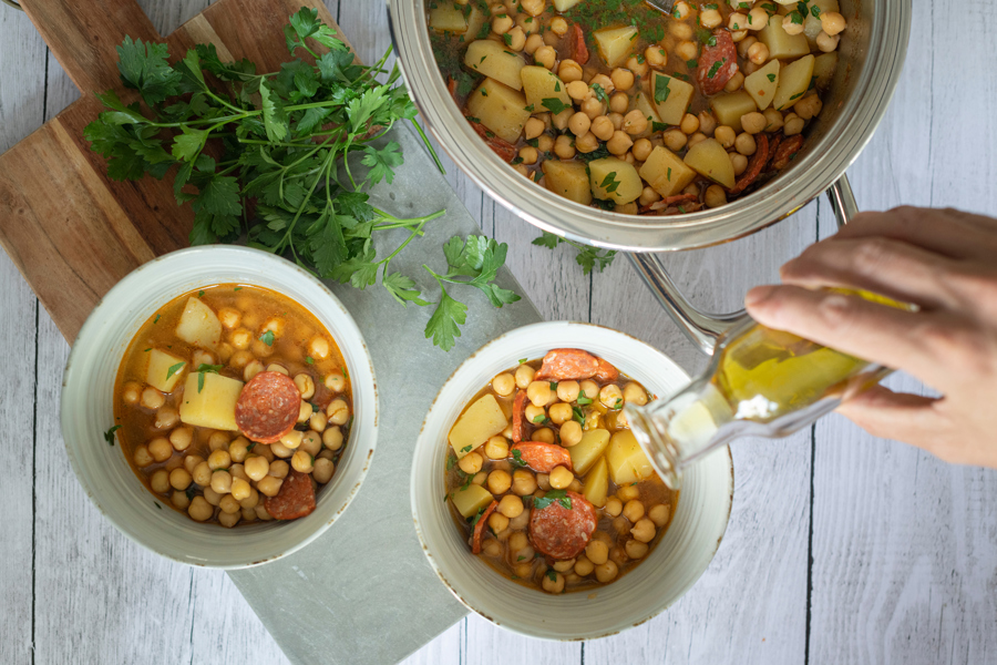 Garbanzos con chorizo
