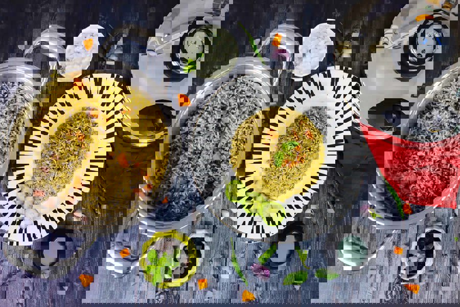 Pudina (Mint) and Carrot Pulao