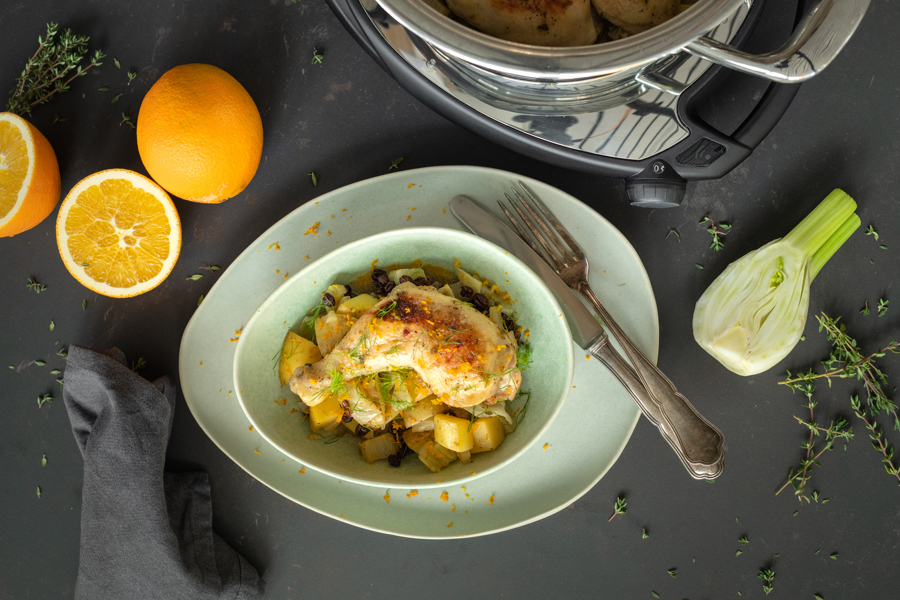 Seasoned stew with chicken