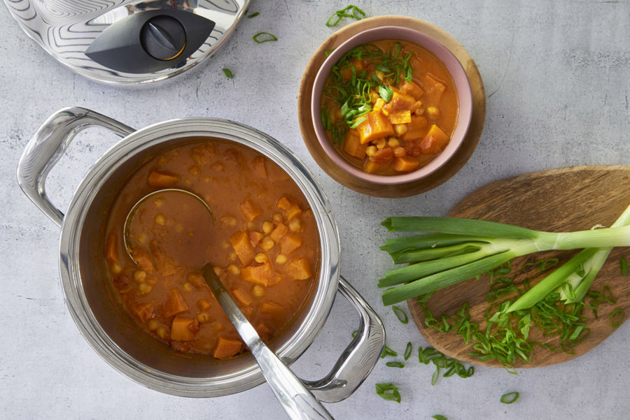 Süßkartoffel-Kichererbsen Curry