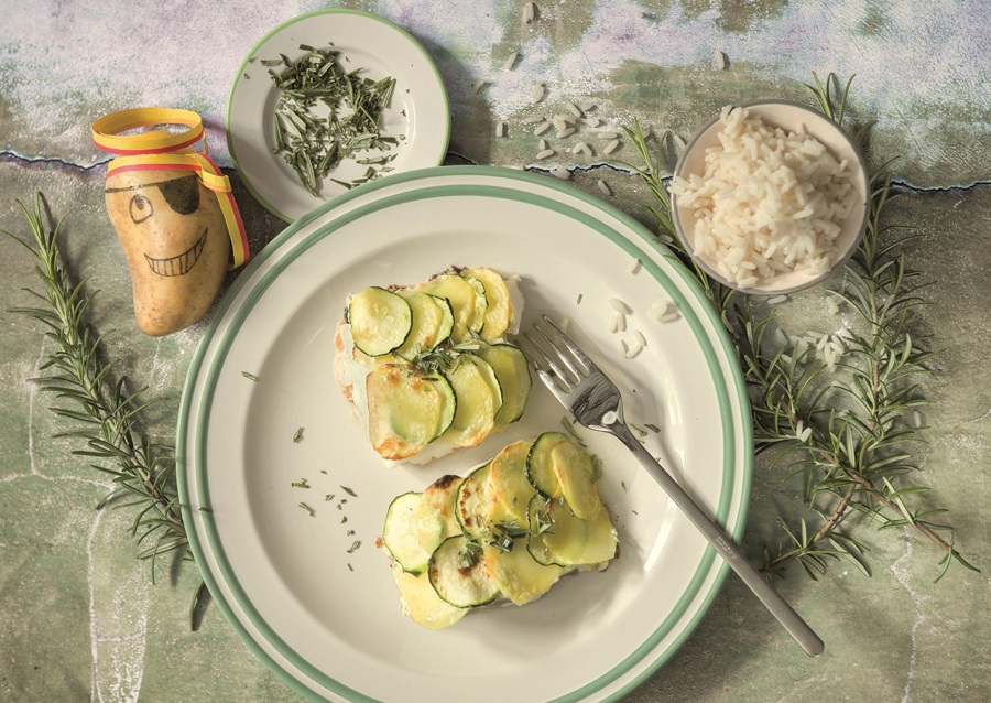 Fischfilet mit Kartoffel-Zucchinikruste