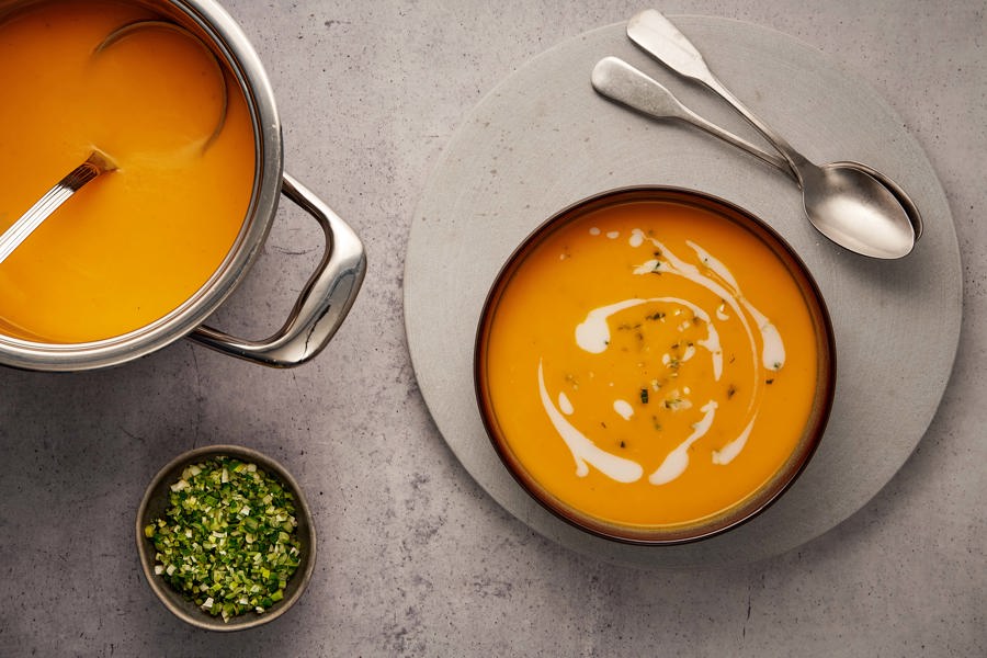 Carrot coconut soup