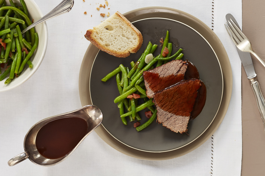 Rinderschmorbraten in Rotweinsauce