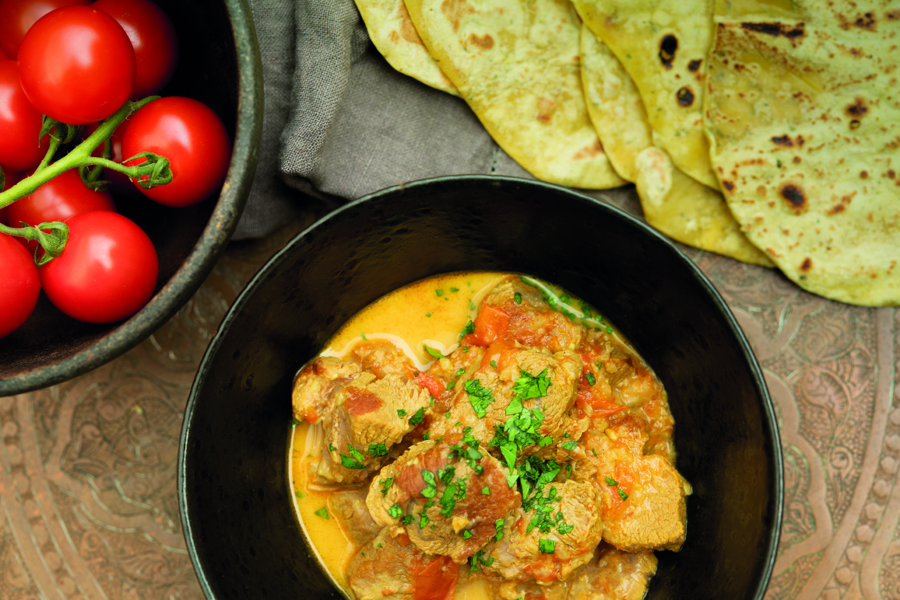 Lamb curry with chapati